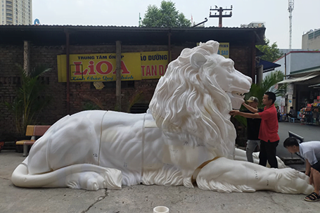 In 3D tạo mẫu sư tử dài 5.5m để làm mẫu đúc composite