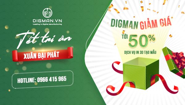 giảm giá dịch vụ in 3D
